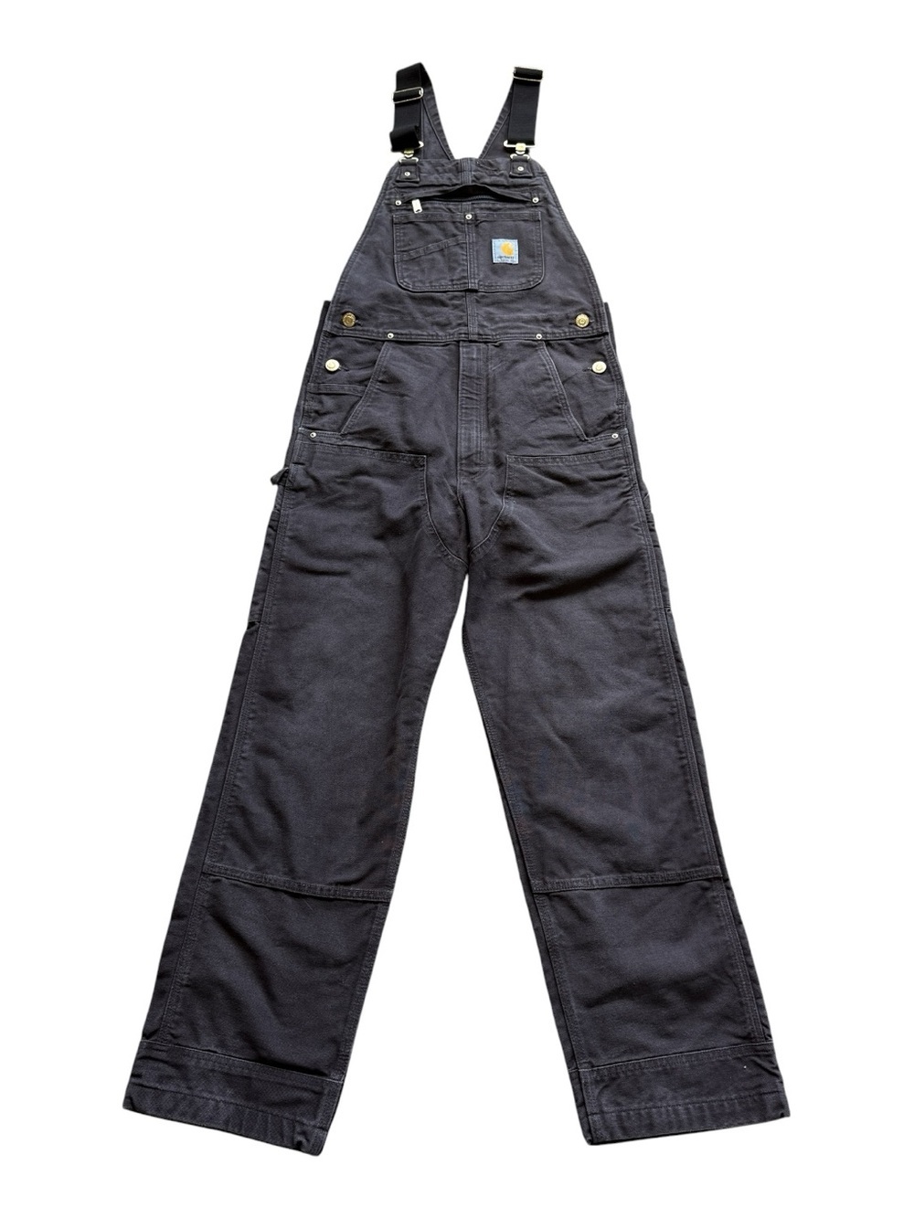 Carhartt R01 Brown Duck Canvas Bib Overalls Relaxed Fit Workwear 30x32 Women’s